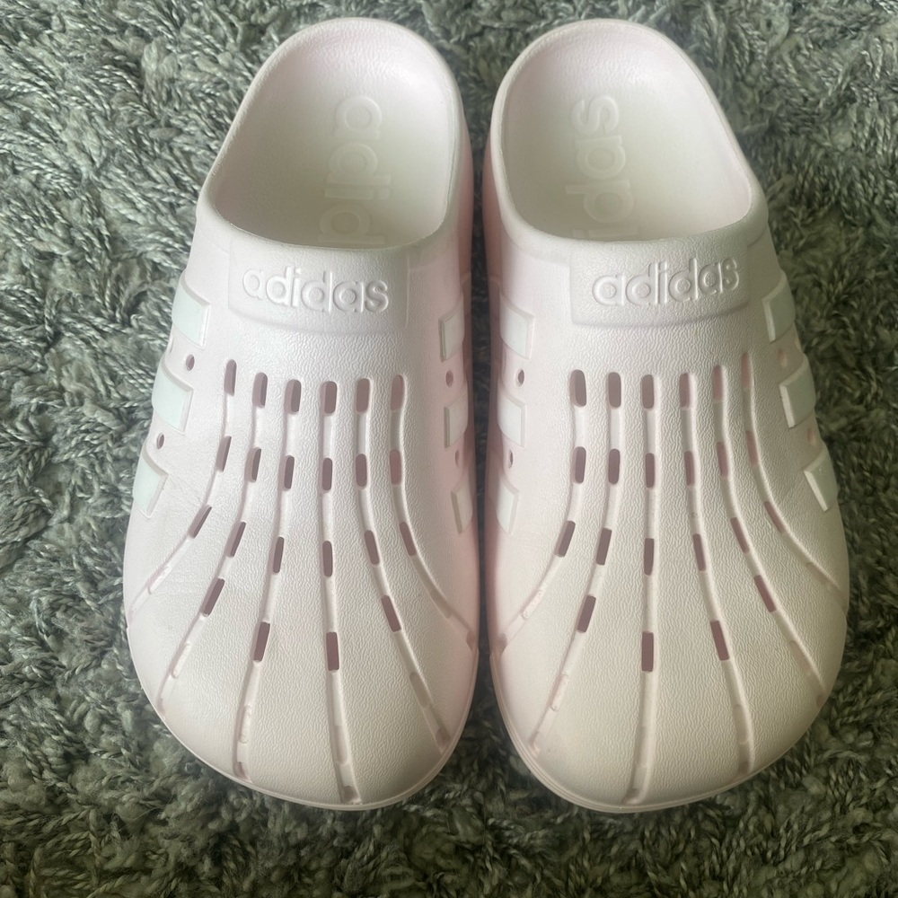 Very light pink Adidas Adilette Clogs